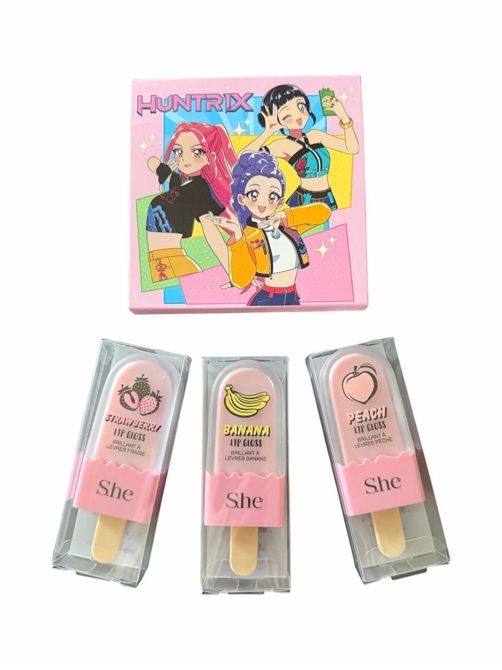 NWT-KPOP HUNTRIX DEMON HUNTERS EYE SGADOW& S.HE LIP GLOSS